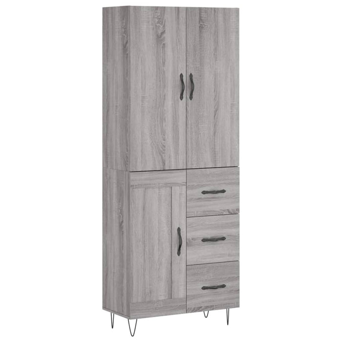 Dulap înalt, gri sonoma, 69,5x34x180 cm, lemn compozit - WALTI WALTI