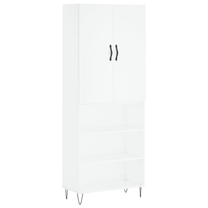 Dulap înalt, alb, 69,5x34x180 cm, lemn compozit WALTI