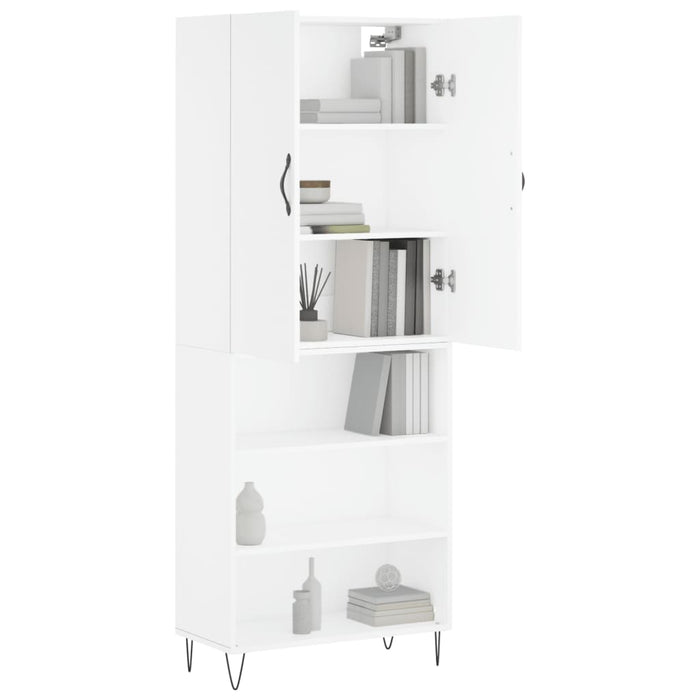 Dulap înalt, alb, 69,5x34x180 cm, lemn compozit WALTI