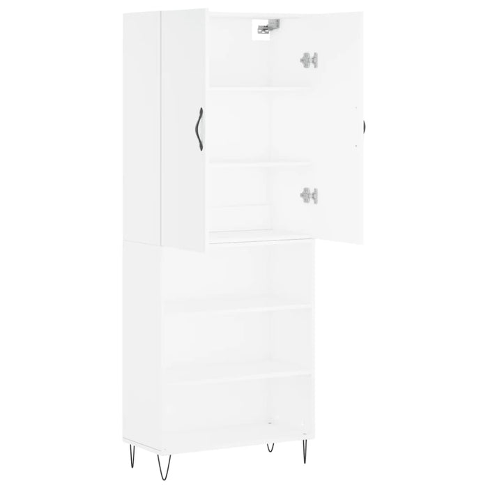 Dulap înalt, alb, 69,5x34x180 cm, lemn compozit WALTI