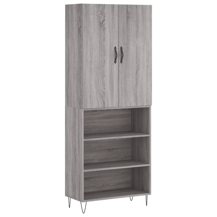 Dulap înalt, gri sonoma, 69,5x34x180 cm, lemn compozit WALTI