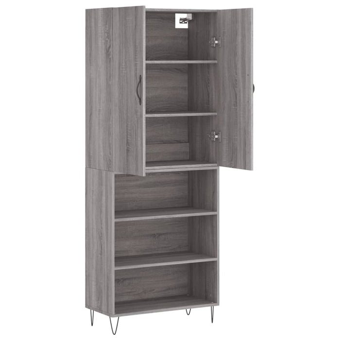 Dulap înalt, gri sonoma, 69,5x34x180 cm, lemn compozit WALTI