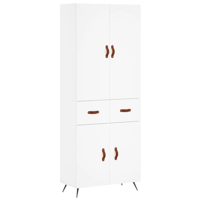 Dulap înalt, alb, 69,5x34x180 cm, lemn compozit - WALTI WALTI