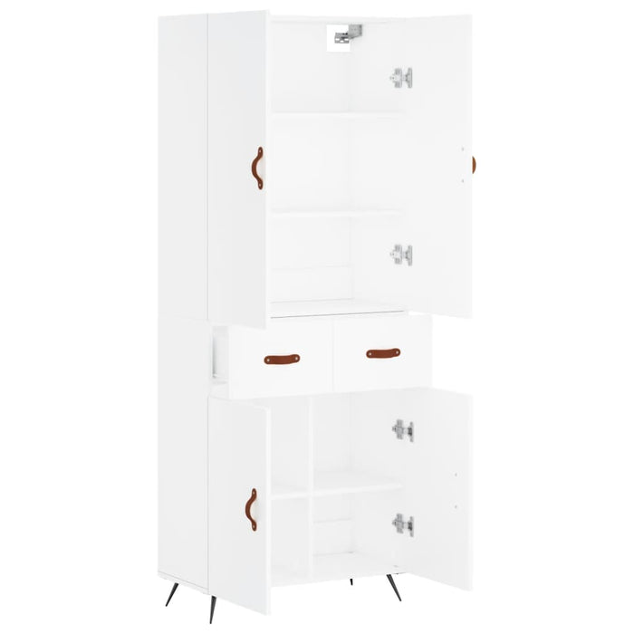 Dulap înalt, alb, 69,5x34x180 cm, lemn compozit - WALTI WALTI