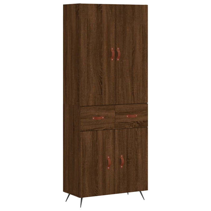 Dulap înalt, stejar maro, 69,5x34x180 cm, lemn compozit WALTI