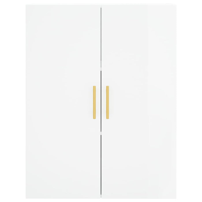 Dulap înalt, alb extralucios, 69,5x34x180 cm, lemn compozit WALTI
