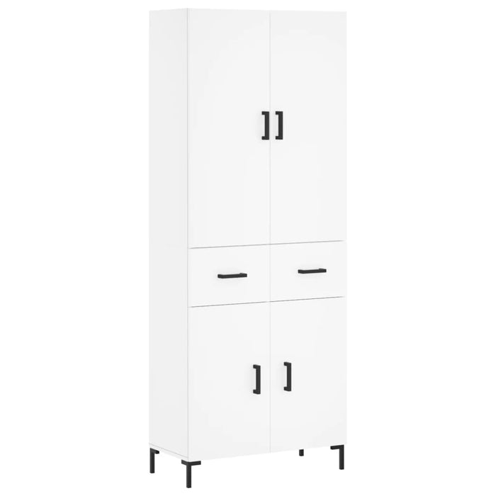 Dulap înalt, alb, 69,5x34x180 cm, lemn compozit WALTI