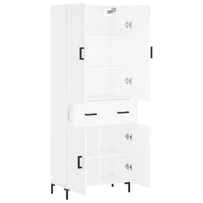 Dulap înalt, alb, 69,5x34x180 cm, lemn compozit WALTI