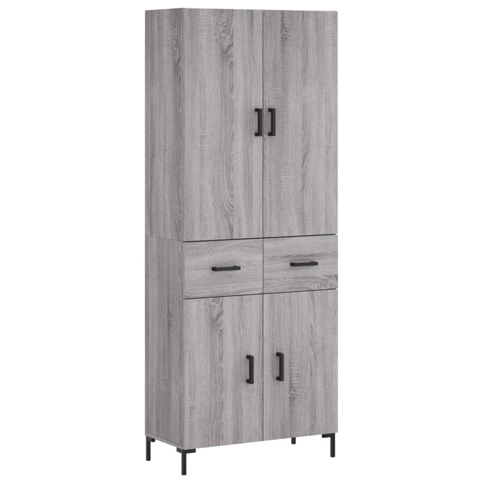 Dulap înalt, gri sonoma, 69,5x34x180 cm, lemn compozit WALTI