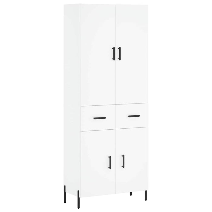Dulap înalt, alb, 69,5x34x180 cm, lemn compozit WALTI