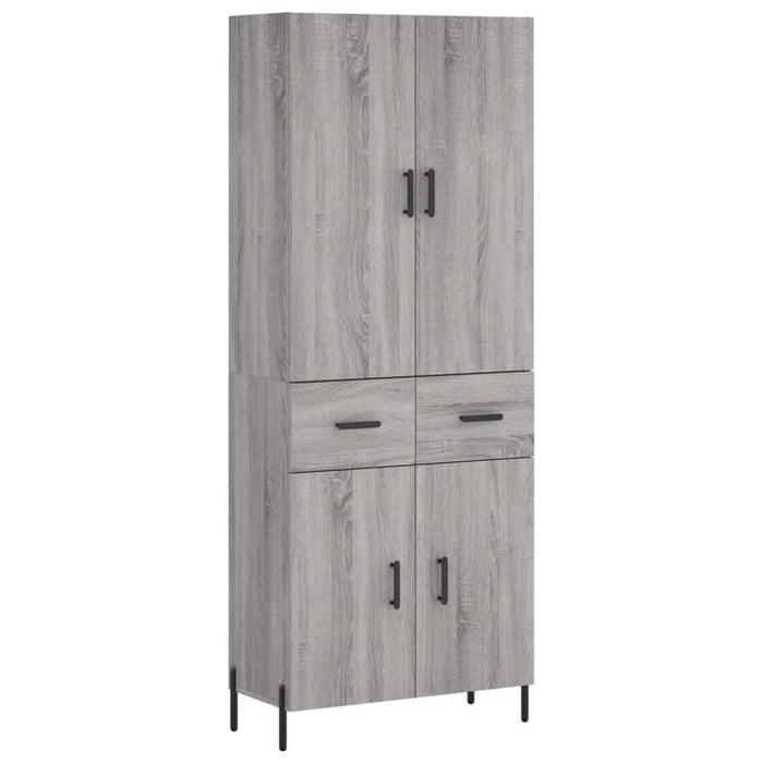 Dulap înalt, gri sonoma, 69,5x34x180 cm, lemn compozit - WALTI WALTI