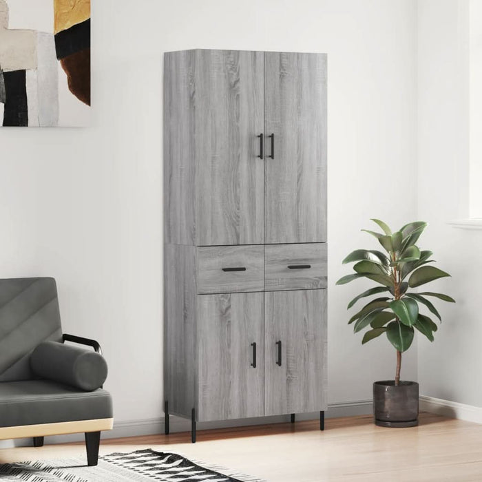 Dulap înalt, gri sonoma, 69,5x34x180 cm, lemn compozit - WALTI WALTI