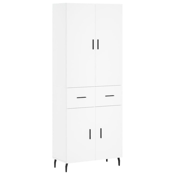 Dulap înalt, alb, 69,5x34x180 cm, lemn compozit WALTI