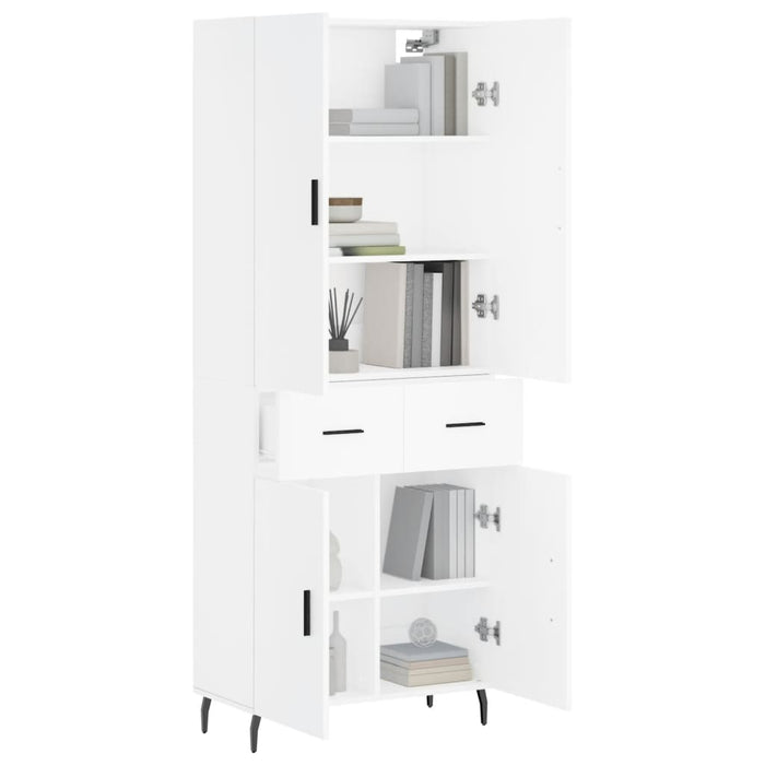 Dulap înalt, alb, 69,5x34x180 cm, lemn compozit WALTI