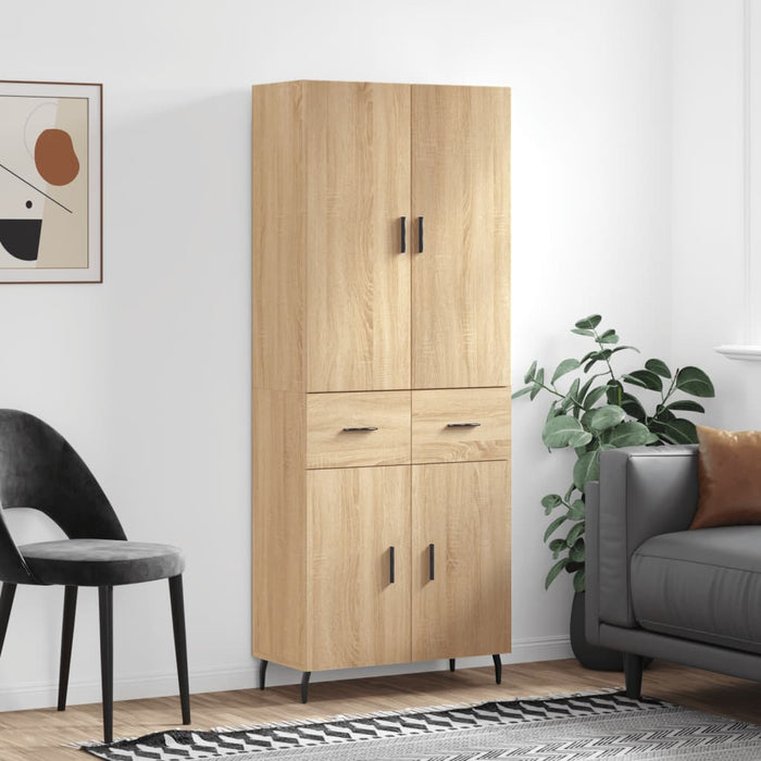 Dulap înalt, stejar sonoma, 69,5x34x180 cm, lemn compozit WALTI
