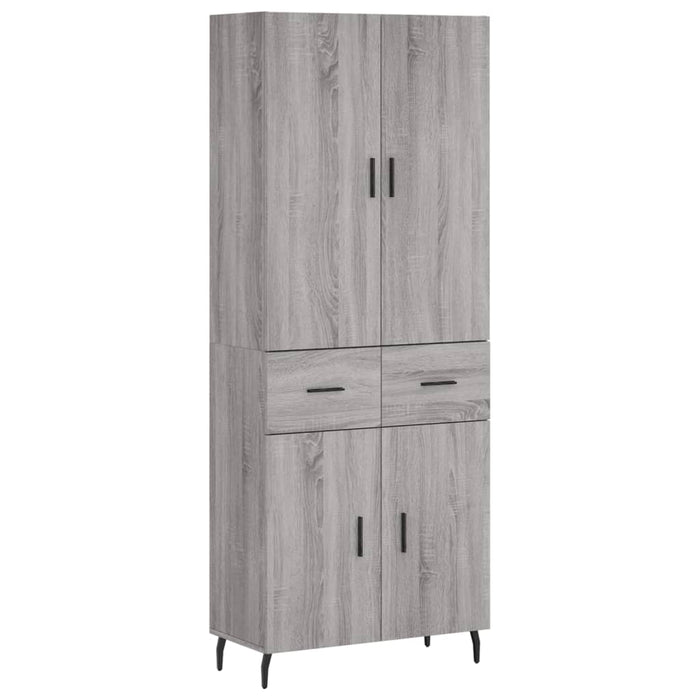 Dulap înalt, gri sonoma, 69,5x34x180 cm, lemn compozit - WALTI WALTI