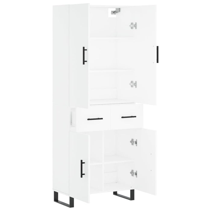Dulap înalt, alb, 69,5x34x180 cm, lemn compozit WALTI