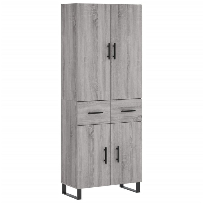 Dulap înalt, gri sonoma, 69,5x34x180 cm, lemn compozit WALTI