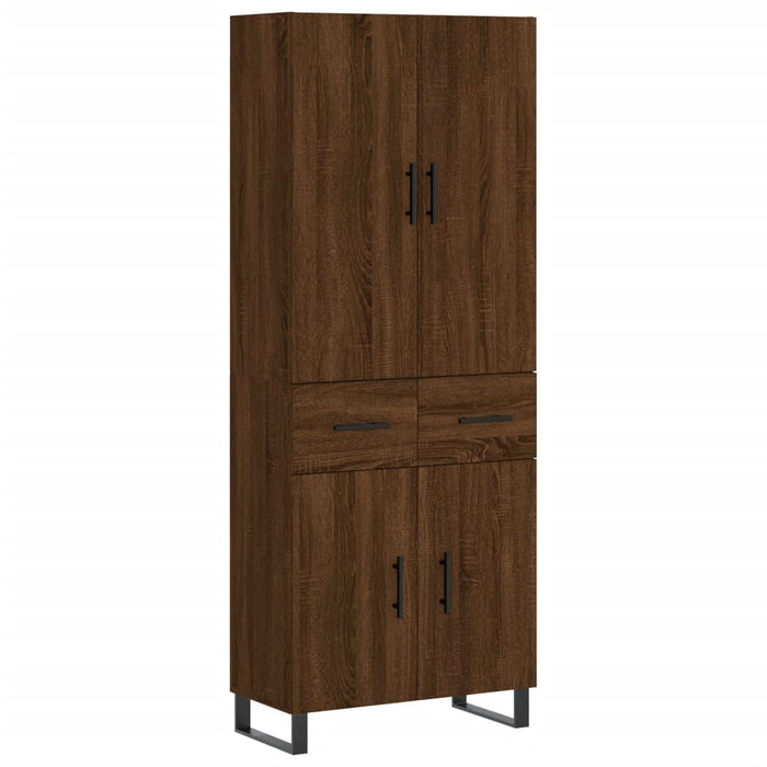 Dulap înalt, stejar maro, 69,5x34x180 cm, lemn compozit WALTI