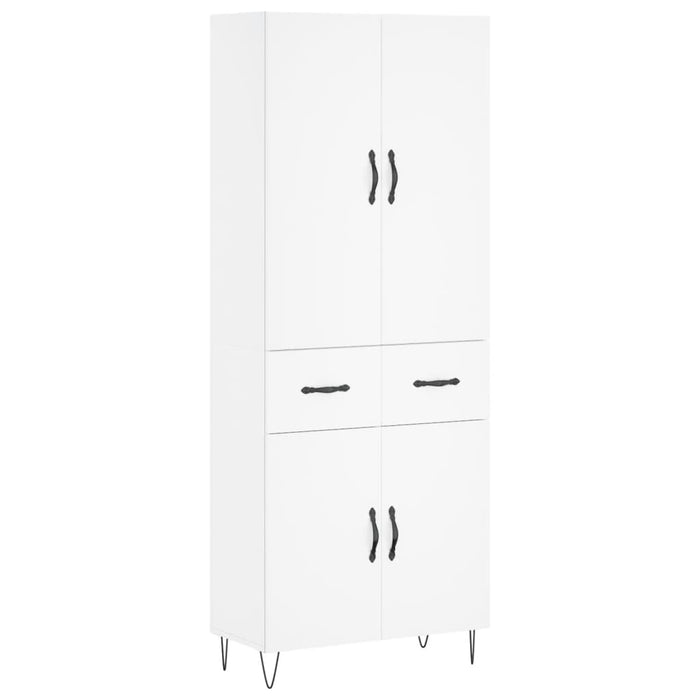 Dulap înalt, alb, 69,5x34x180 cm, lemn compozit WALTI