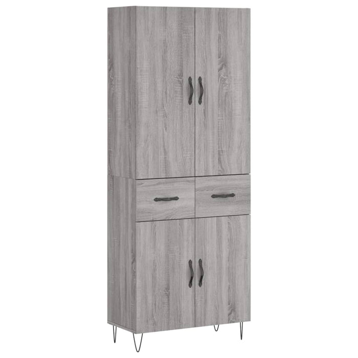 Dulap înalt, gri sonoma, 69,5x34x180 cm, lemn compozit - WALTI WALTI
