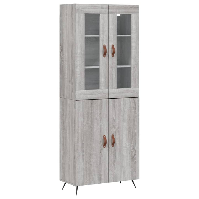 Dulap înalt, gri sonoma, 69,5x34x180 cm, lemn compozit - WALTI WALTI