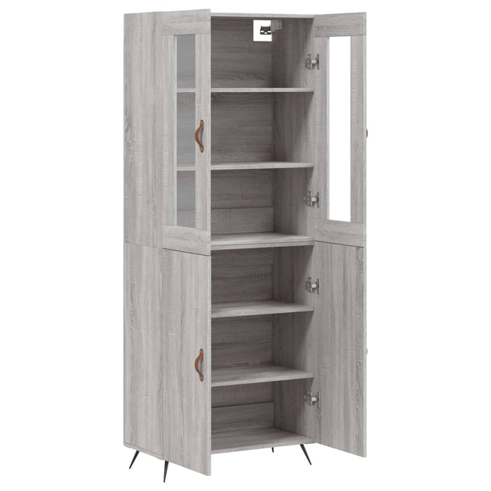 Dulap înalt, gri sonoma, 69,5x34x180 cm, lemn compozit - WALTI WALTI