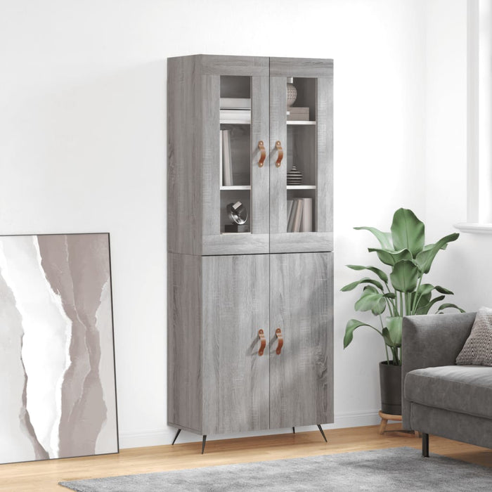 Dulap înalt, gri sonoma, 69,5x34x180 cm, lemn compozit - WALTI WALTI