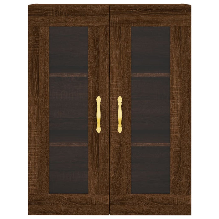 Dulap înalt, stejar maro, 69,5x34x180 cm, lemn compozit WALTI