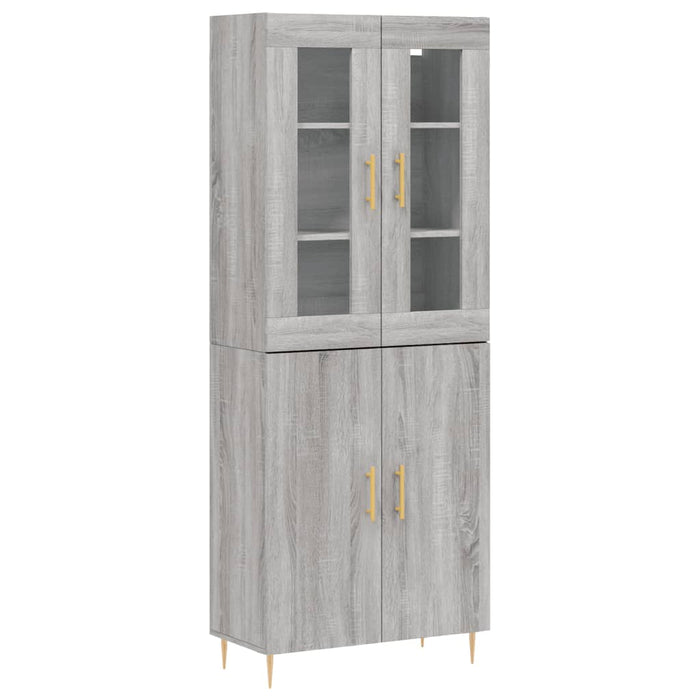 Dulap înalt, gri sonoma, 69,5x34x180 cm, lemn compozit WALTI