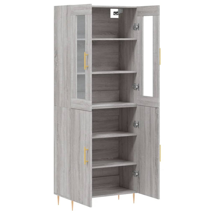 Dulap înalt, gri sonoma, 69,5x34x180 cm, lemn compozit WALTI