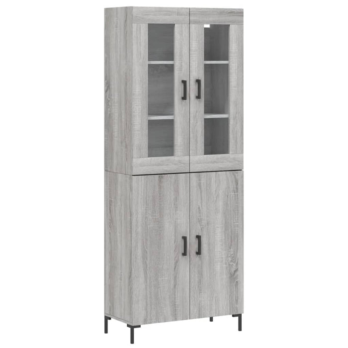 Dulap înalt, gri sonoma, 69,5x34x180 cm, lemn compozit WALTI