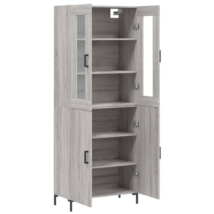 Dulap înalt, gri sonoma, 69,5x34x180 cm, lemn compozit WALTI