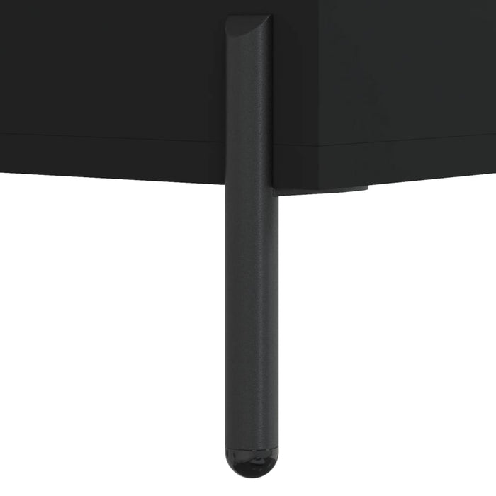 Dulap înalt, negru, 69,5x34x180 cm, lemn compozit WALTI