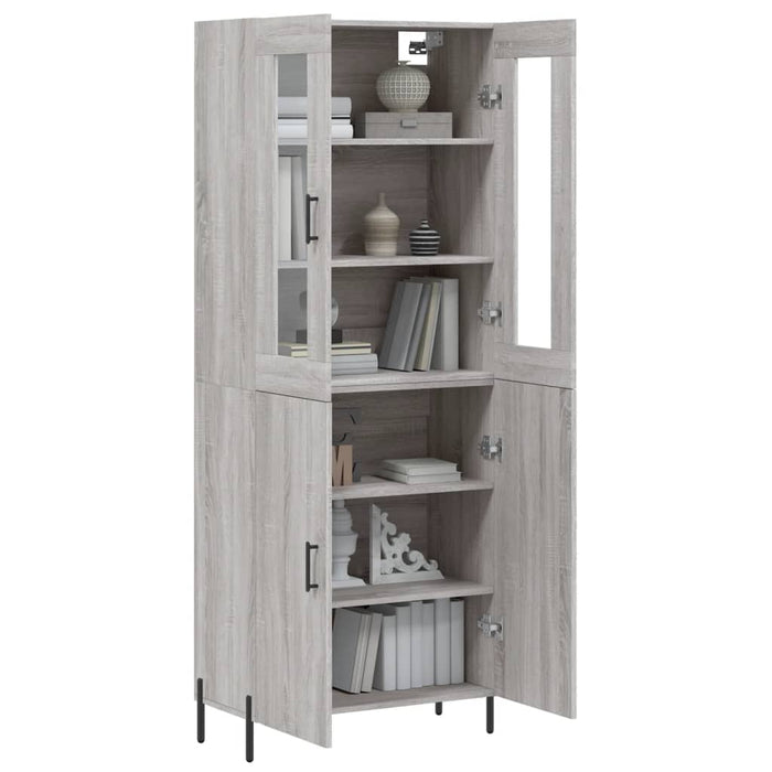 Dulap înalt, gri sonoma, 69,5x34x180 cm, lemn compozit - WALTI WALTI