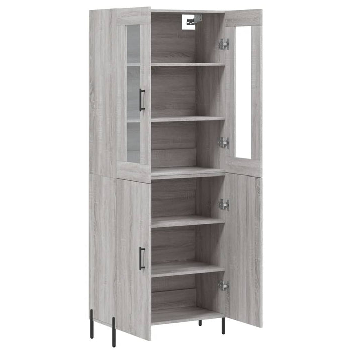 Dulap înalt, gri sonoma, 69,5x34x180 cm, lemn compozit - WALTI WALTI