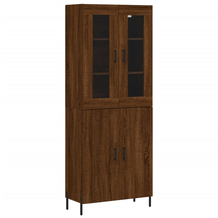 Dulap înalt, stejar maro, 69,5x34x180 cm, lemn compozit WALTI