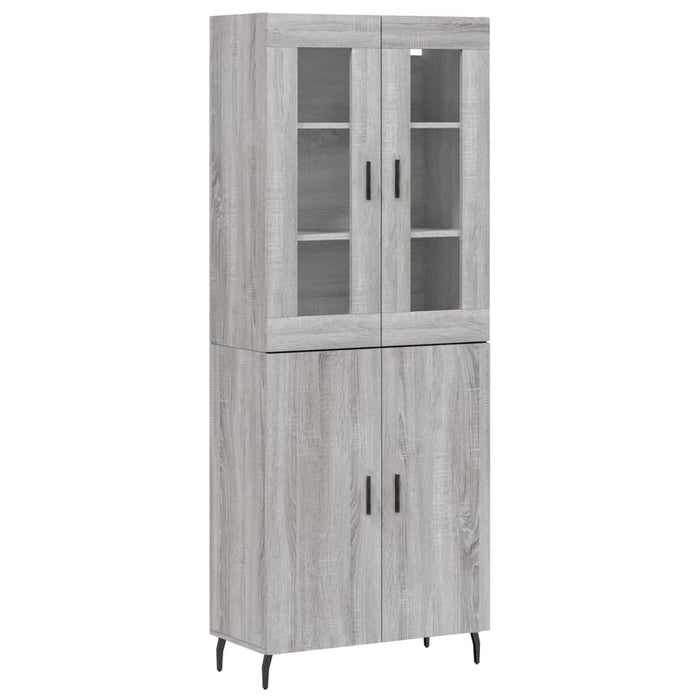 Dulap înalt, gri sonoma, 69,5x34x180 cm, lemn compozit WALTI