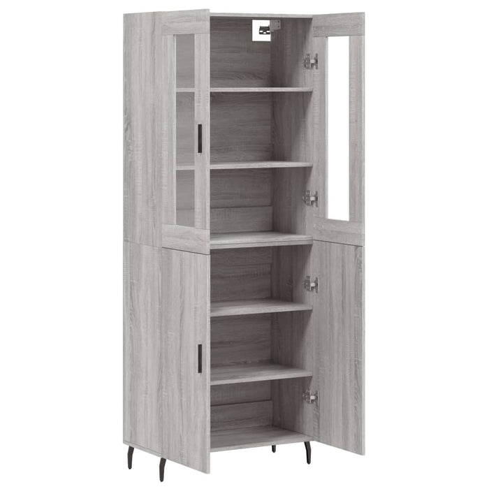 Dulap înalt, gri sonoma, 69,5x34x180 cm, lemn compozit WALTI