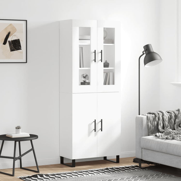 Dulap înalt, alb, 69,5x34x180 cm, lemn compozit WALTI