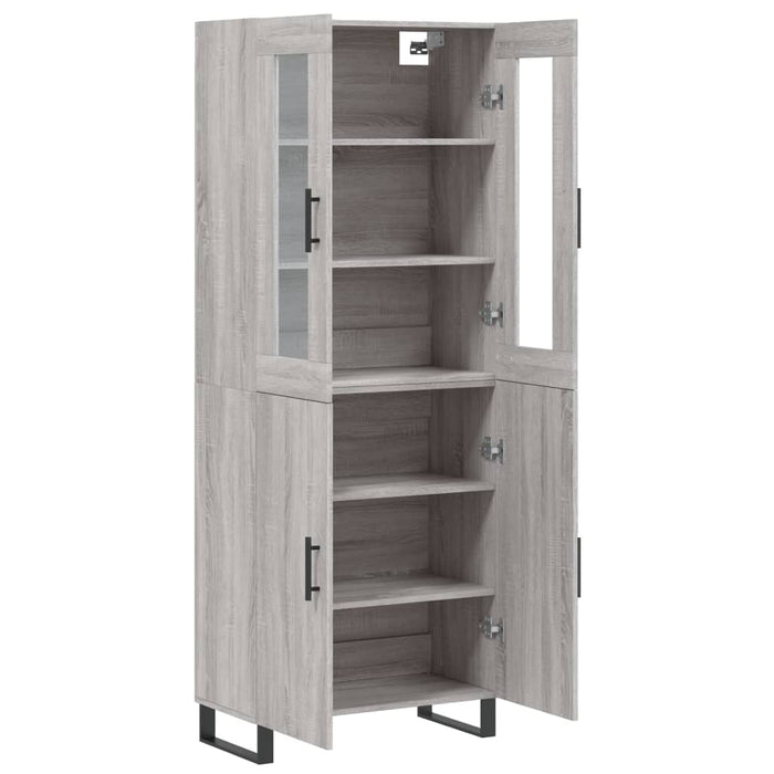 Dulap înalt, gri sonoma, 69,5x34x180 cm, lemn compozit - WALTI WALTI