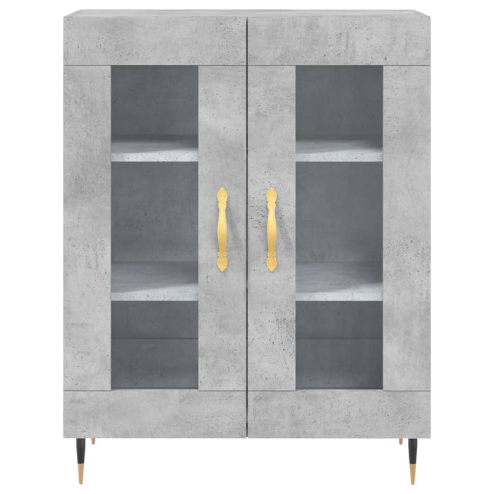 Dulap înalt, gri beton, 69,5x34x180, lemn compozit WALTI