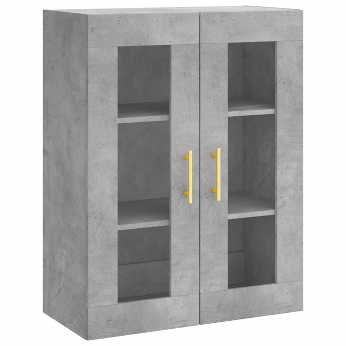 Dulap înalt, gri beton, 69,5x34x180, lemn compozit WALTI