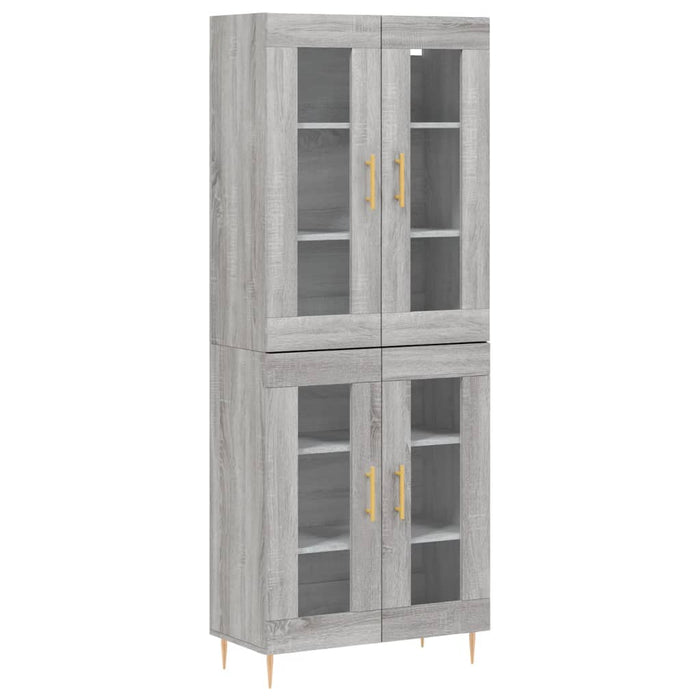Dulap înalt, gri sonoma, 69,5x34x180 cm, lemn compozit WALTI