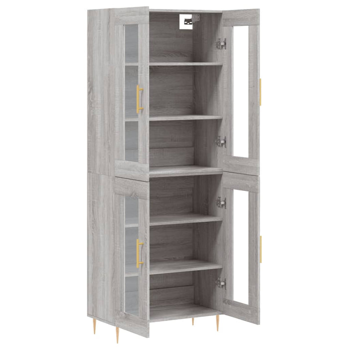 Dulap înalt, gri sonoma, 69,5x34x180 cm, lemn compozit WALTI