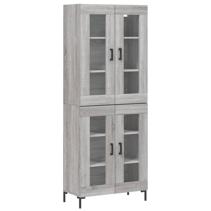 Dulap înalt, gri sonoma, 69,5x34x180 cm, lemn compozit WALTI