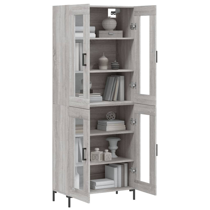 Dulap înalt, gri sonoma, 69,5x34x180 cm, lemn compozit WALTI