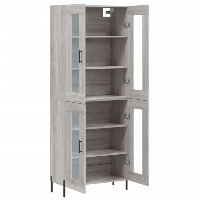 Dulap înalt, gri sonoma, 69,5x34x180 cm, lemn compozit WALTI