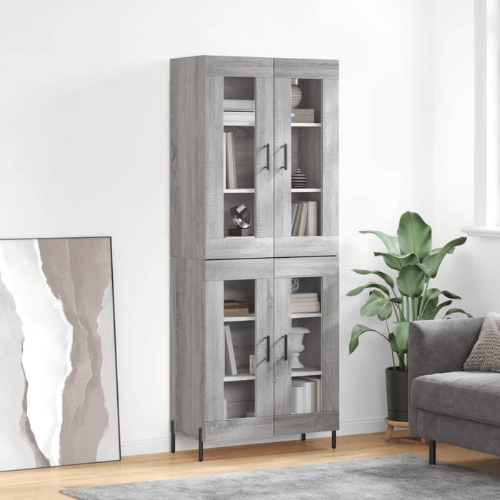 Dulap înalt, gri sonoma, 69,5x34x180 cm, lemn compozit WALTI