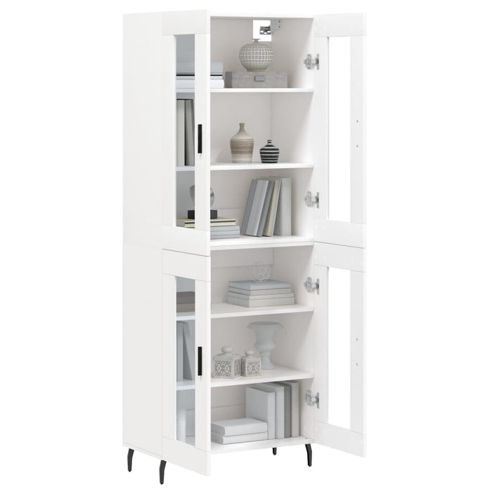 Dulap înalt, alb, 69,5x34x180 cm, lemn compozit WALTI